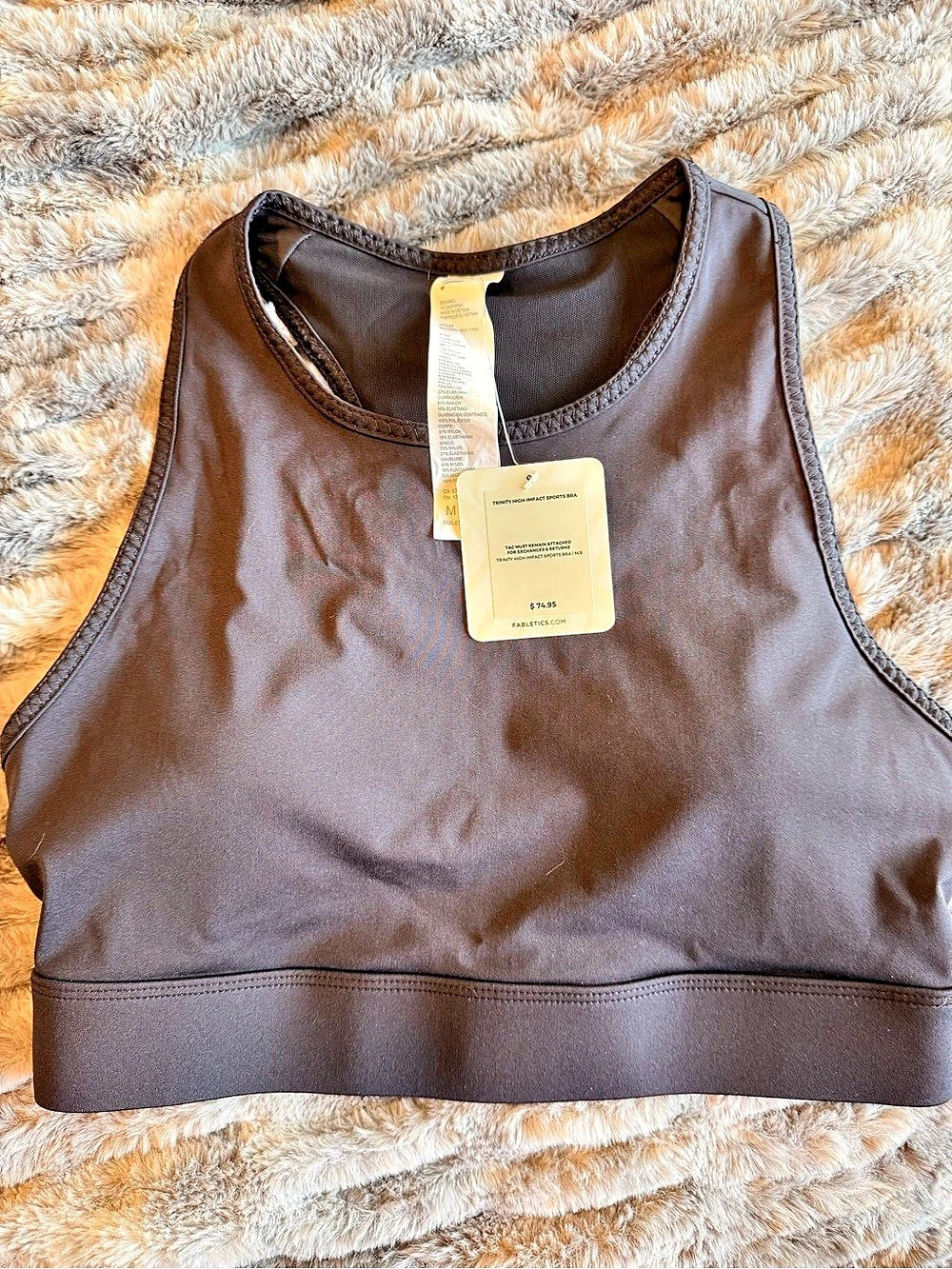 Fabletics Trinity High-Impact Sports Bra Black Medium